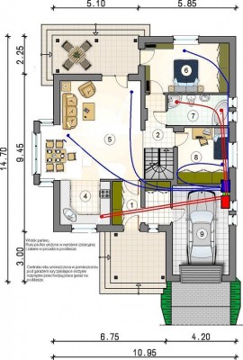 Mam pewne wątpliwości co do nawiewu w sypialni na parterze, zastanawiam się czy nawiew 1przewodem fi75/63 nie będzie za moło bo przewód będzie miał długość ok 9mb