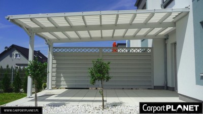 zadaszenie nad tarasem z poliwęglanu projekt p2 realizacja Gdańsk Pomorskie