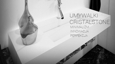 Umywalka z &quot;lanego marmuru &quot; od polskiej firmy Cristalstone