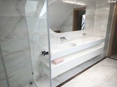 Umywalki solid surface na wymiar od Luxum.