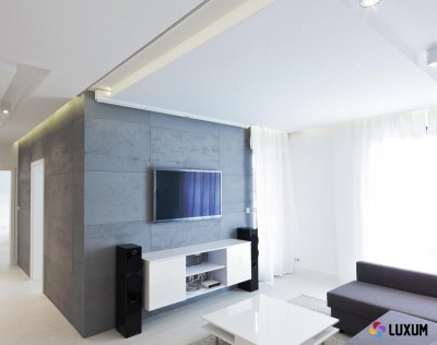 Beton architektoniczny Luxum do szybkiego montażu na klej.