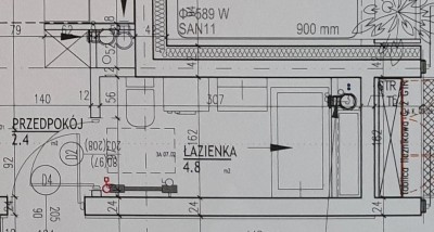 rzut łazienki