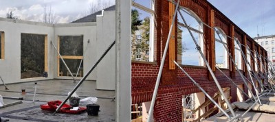 Przykład tymczasowego zabezpieczenia ściany przed przewróceniem.jpg