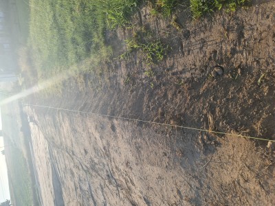 Wysokość nasypu od 40, do 80cm wzdłuż całej długo graniczących ze sobą działek